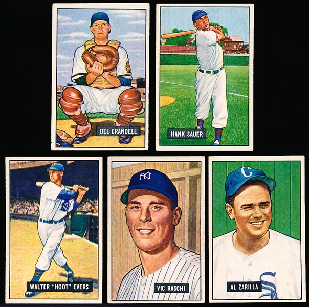 1951 Bowman Baseball- 5 Diff