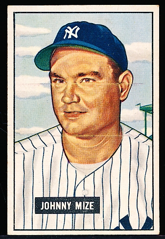 1951 Bowman Baseball- #50 Johnny Mize, Yankees