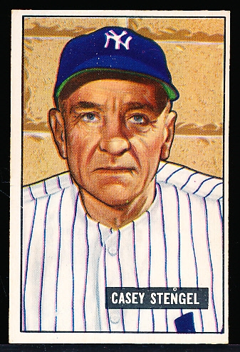 1951 Bowman Baseball- #181 Casey Stengel, Yankees