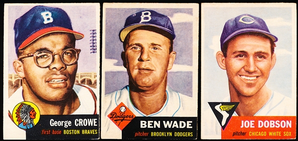 1953 Topps Baseball- 3 Cards