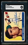 Autographed 1955 Topps Baseball- #1 Dusty Rhodes, Giants- SGC Certified & Encapsulated