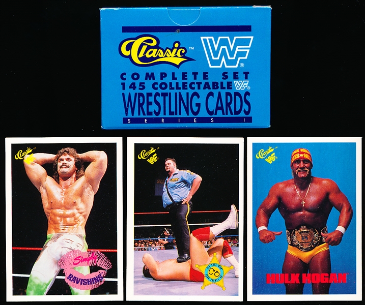 1990 Classic/ WWF Wrestling- 1 Complete Set of 145 Cards in Original Factory Set Box