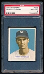 1949 Bowman Baseball- #225 Gerry Coleman, Yankees- PSA Nm-Mt 8- Hi#