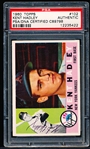 Autographed 1960 Topps Baseball- #102 Kent Hadley, Yankees- PSA/DNA Certified & Encapsulated