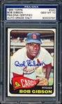 Autographed 1965 Topps Baseball- #320 Bob Gibson, Cardinals- PSA/DNA Certified & Encapsulated- Auto Grade Gem Mint 10!