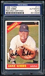 Autographed 1966 Topps Baseball- #117 Jake Gibbs, Yankees- PSA/DNA Certified & Encapsulated