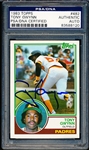 Autographed 1983 Topps Baseball- #482 Tony Gwynn RC- PSA/DNA Certified & Encapsulated