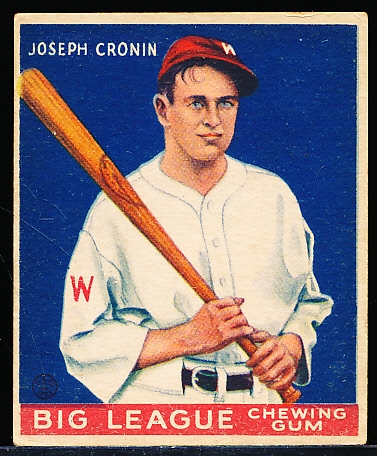 1933 Goudey Baseball- #63 Joe Cronin, Washington