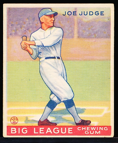 1933 Goudey Baseball- #155 Joe Judge, Brooklyn