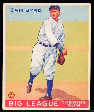 1933 Goudey Baseball- #157 Sam Byrd, Yankees