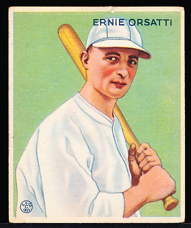 1933 Goudey Baseball- #201 Ernie Orsatti, Cardinals