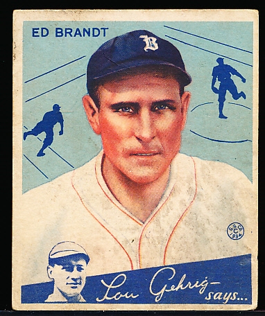 1934 Goudey Baseball- #5 Ed Brandt, Braves