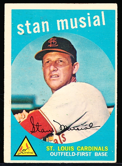 1959 Topps Bb- #150 Stan Musial, Cardinals