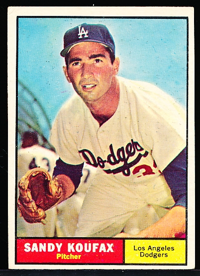 1961 Topps Baseball- #344 Sandy Koufax, Dodgers