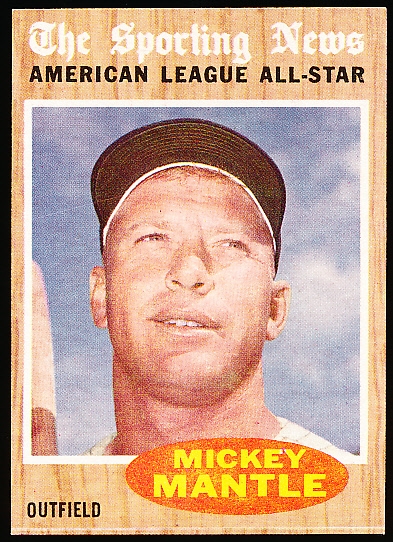 1962 Topps Bb- #471 Mickey Mantle All Star