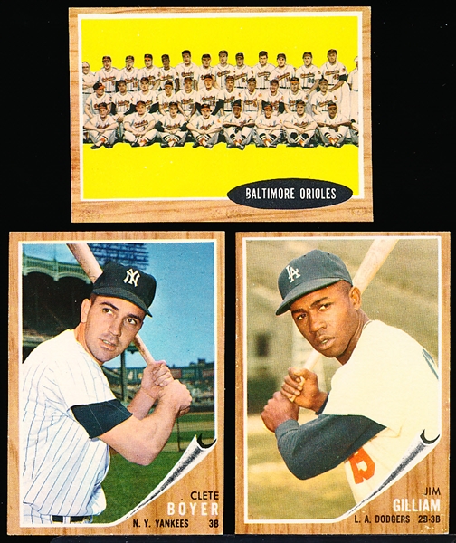 1962 Topps Bb- 3 Diff