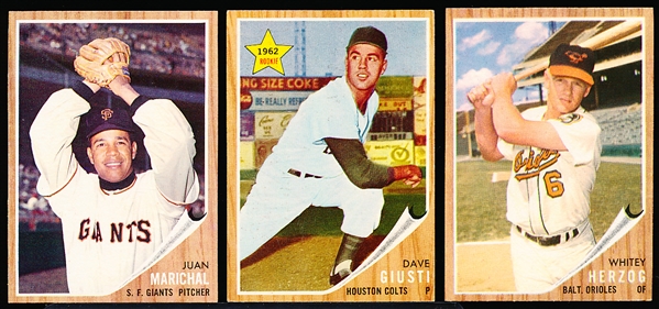 1962 Topps Bb- 3 Diff