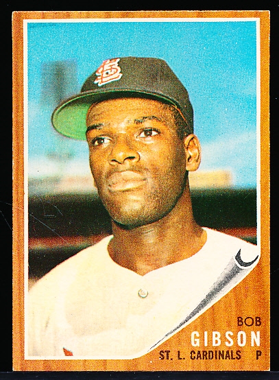 1962 Topps Bb- #530 Bob Gibson, Cardinals- Hi#