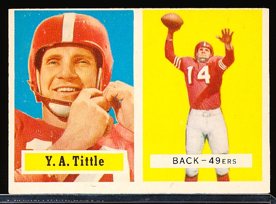 1957 Topps Football- #30 Y.A. Tittle, 49ers