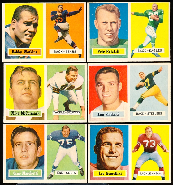 1957 Topps Football- 6 Diff