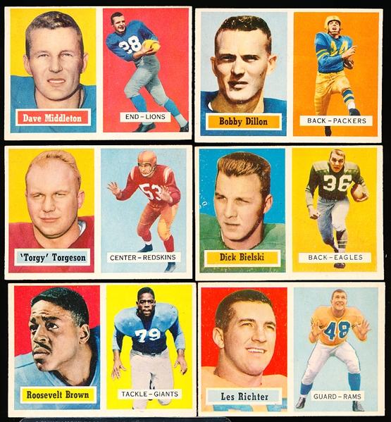 1957 Topps Football- 6 Diff