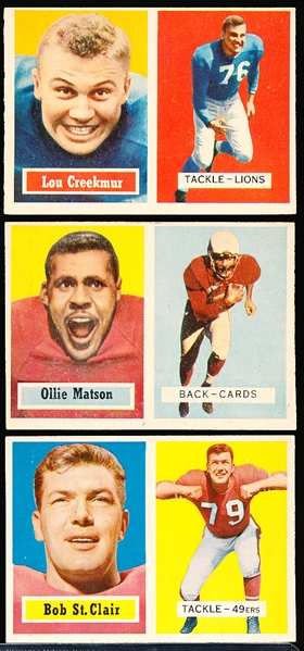 1957 Topps Football- 3 Diff