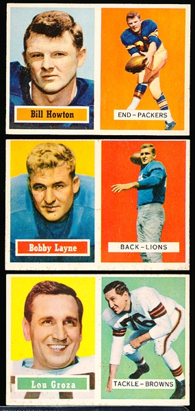 1957 Topps Football- 3 Diff Stars