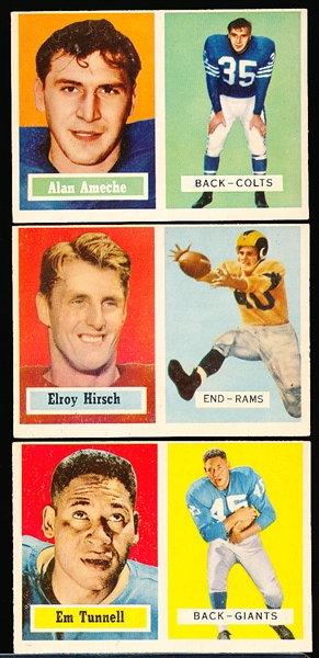 1957 Topps Football- 3 Diff Stars