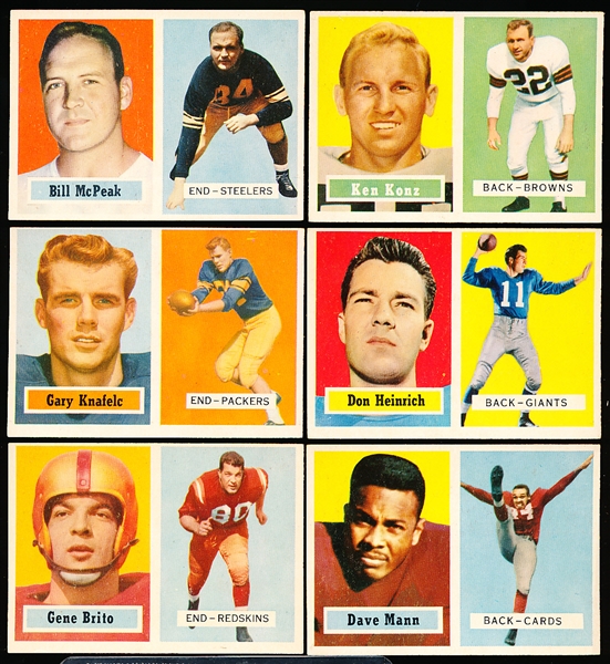 1957 Topps Football- 6 Diff