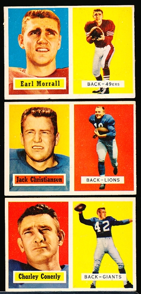 1957 Topps Football- 3 Diff Stars