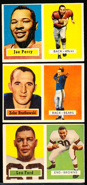 1957 Topps Football- 3 Diff Stars