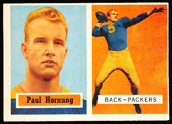 1957 Topps Football- #151 Paul Hornung RC, Packers