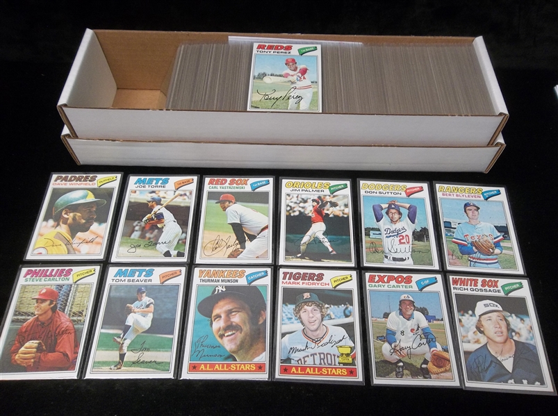 1977 Topps Baseball Starter Set- 485 Diff. in Penny Sleeves