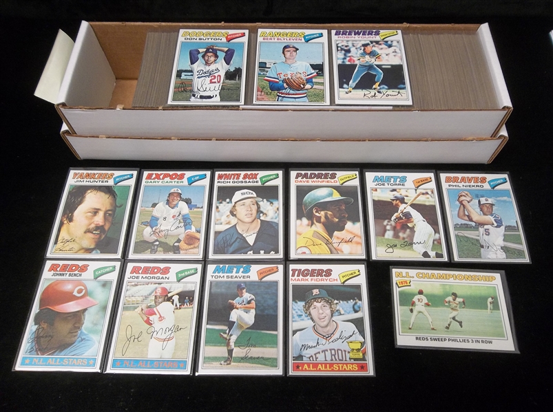 1977 Topps Baseball Starter Set- 552 Diff. in Penny Sleeves