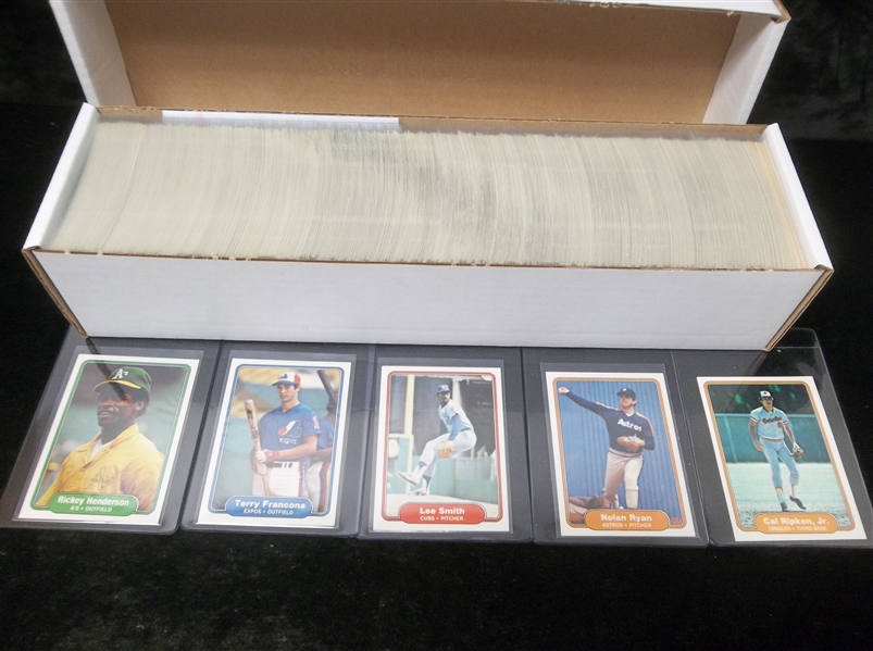 1982 Fleer Baseball Near Complete Set in Penny Sleeves- 659 of 660