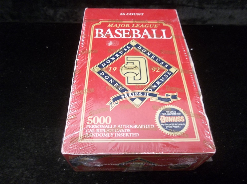 1992 Donruss Baseball- Series #2- One Unopened Wax Box