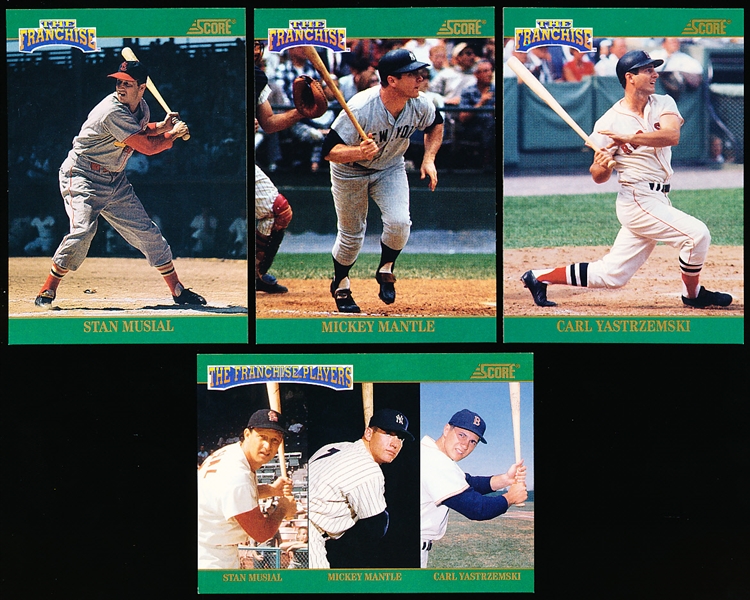 1992 Score Baseball- “The Franchise” Complete Insert Set of 4 Cards