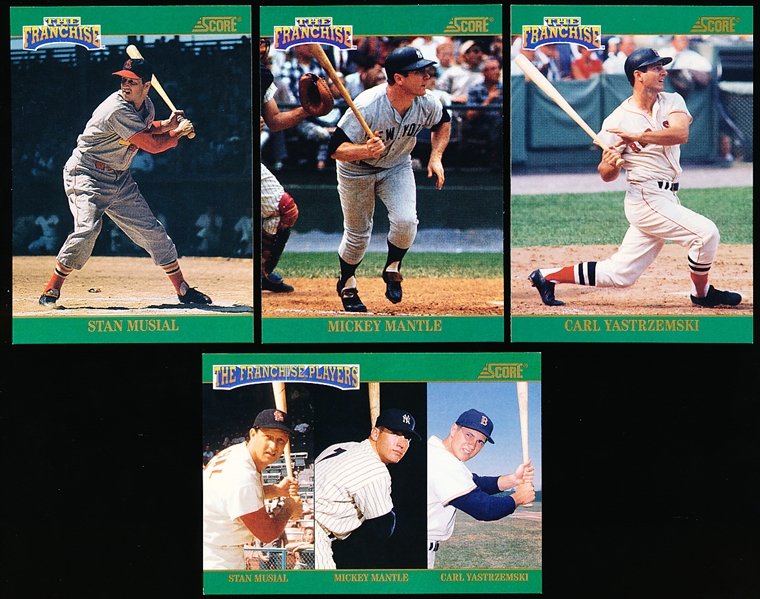 1992 Score Baseball- “The Franchise” Complete Insert Set of 4 Cards