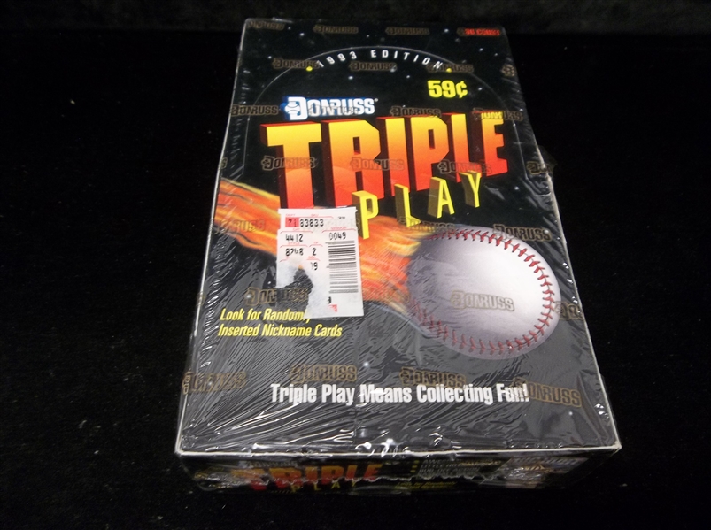 1993 Triple Play Baseball- One Unopened Wax Box