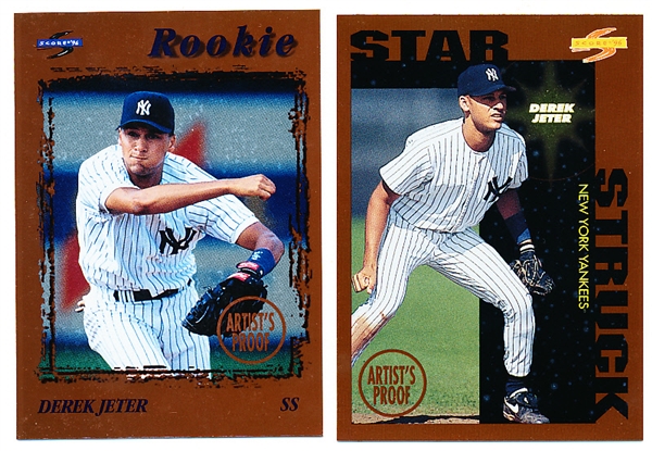 1996 Score Baseball- “Dugout Collection Artist’s Proofs”- 2 Diff. Derek Jeter