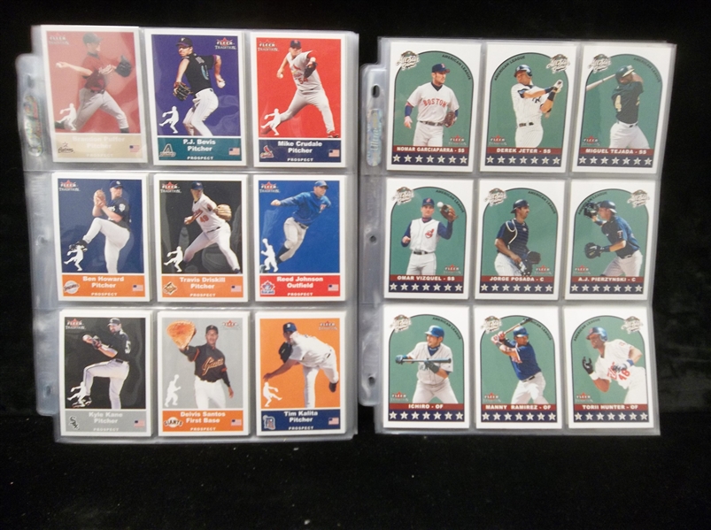 2002 Fleer Tradition Update Baseball Complete Set of 400 in Pages Plus 12 Diff. Update Glossy Parallels