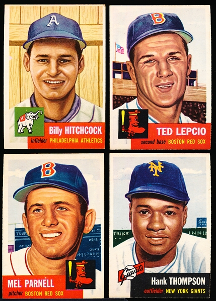 1953 Topps Baseball- 4 Diff