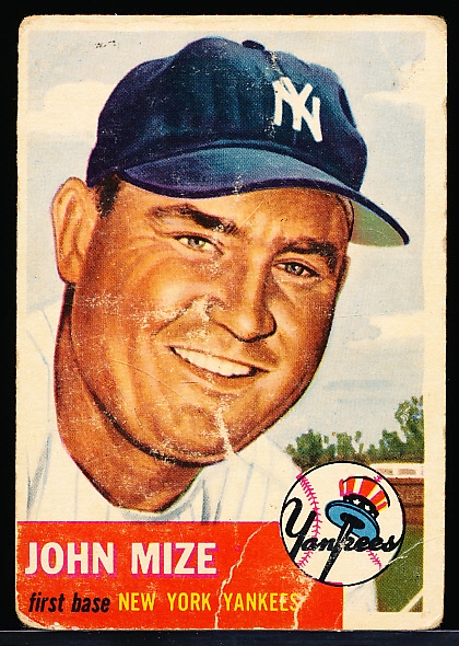 1953 Topps Baseball- #77 Johnny Mize, Yankees