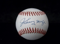 Autographed Johnny Mize Rawlings AL Baseball