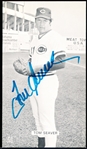 Autographed Tom Seaver 1970’s-80’s Cincinnati Reds MLB J. D. McCarthy B/W Postcard- JSA Certified