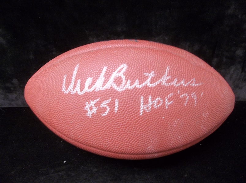 Autographed Dick Butkus Wilson NFL Football- PSA Certified