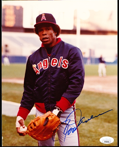 Autographed Rod Carew California Angles MLB Color 8” x 10” Photo- JSA Certified