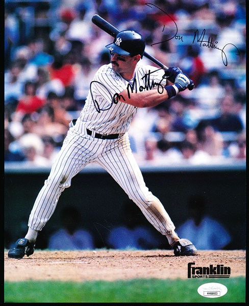 Autographed Don Mattingly Franklin New York Yankees MLB Color 8” x 10” Promotional Photo- JSA Certified