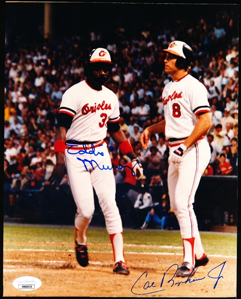 Autographed Eddie Murray and Cal Ripken, Jr. Baltimore Orioles MLB Color 8” x 10” Photo- JSA Certified