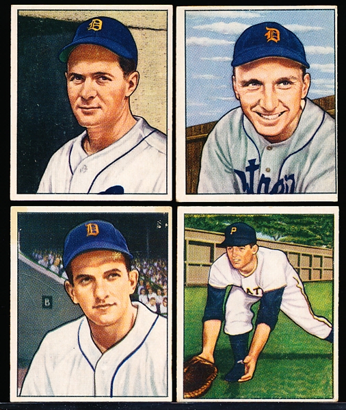 1950 Bowman Bb- 4 Diff- no copyright backs